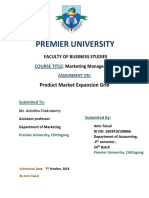 Premier University: Product Market Expansion Grid