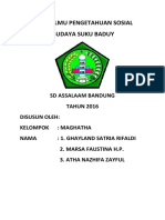 Tugas Ilmu Pengetahuan Sosial Suku Baduy