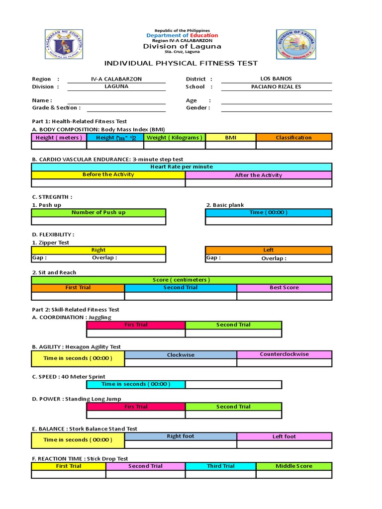 Individual PFT E-Form | PDF | Sports | Nature