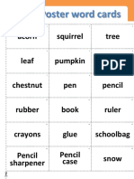 Poster word cards flashcards