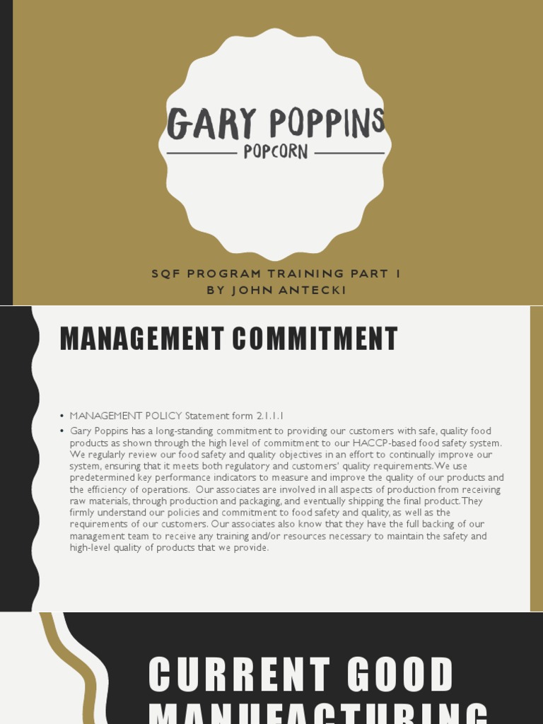 SQF Training Program Part 1 PDF Packaging And Labeling Clothing