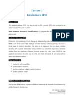 Lecture-1: Introduction To SPSS