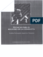 Técnicas para El Registro de La Conducta. Capítulo I y II PDF