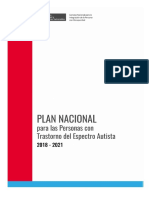 Proyecto Plan Nacional para Las Personas Con Trastorno Del Espectro Autista 2018 2021