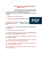 Elementos Necesarios para La Elaboración de Una Minuta o Acta