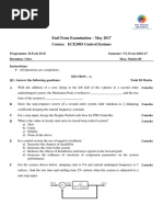 End-Term Examination - May 2017 Course: ECE2003 Control Systems