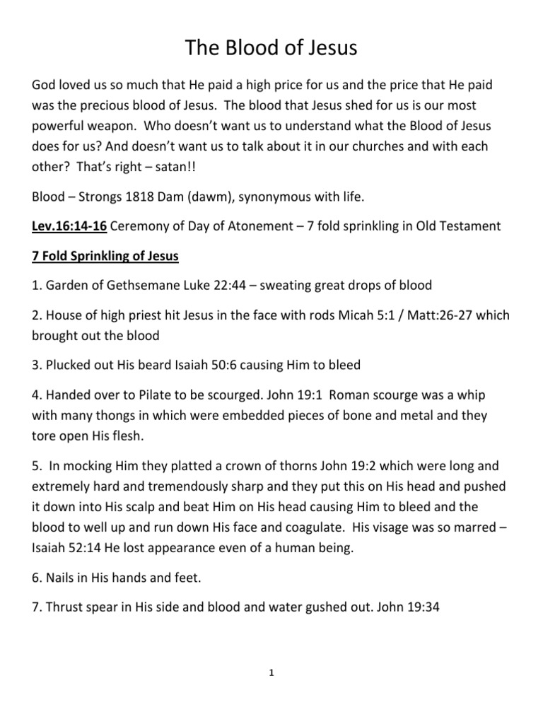 2014 09 28 the blood of jesus pdf sanctification religious