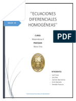 Ecuaciones Diferenciales Homogéneas