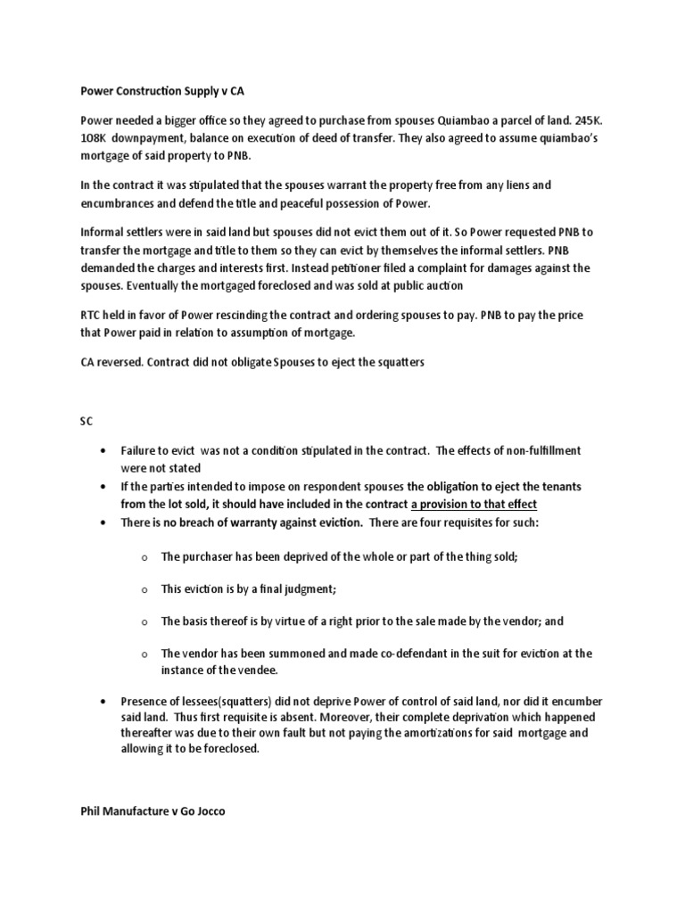 Warranties Digest' PDF Mortgage Law Implied Warranty