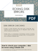 Checking Disk Errors