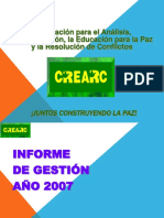 CREARC Informe de Gestión 2007