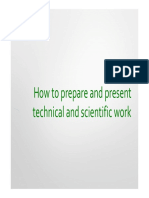 How To Present A Technical Work