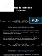 Criterios de Inclusion y Exclusion