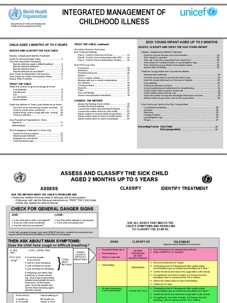 IMCI Guidelines for Child Illness Management | PDF | Fever | Diarrhea