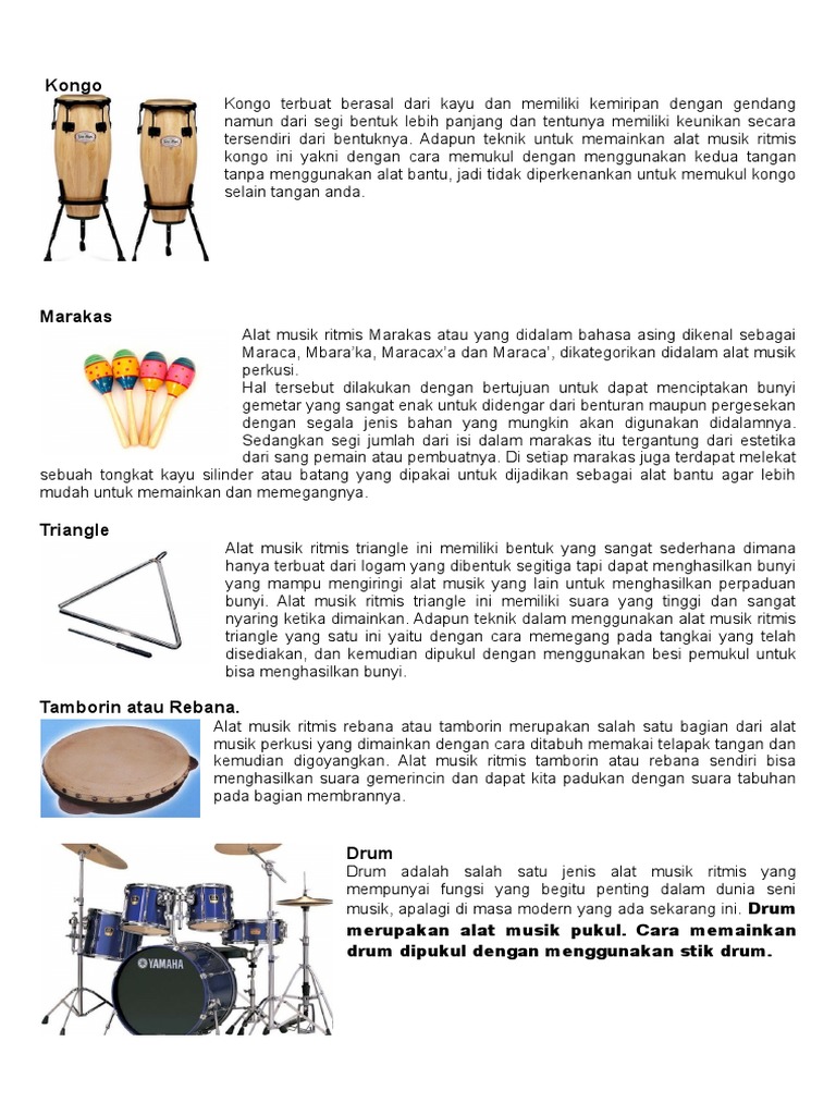 Alat Musik Ritmis Kls 3 Sd 1 Bnjar Jawa 2018