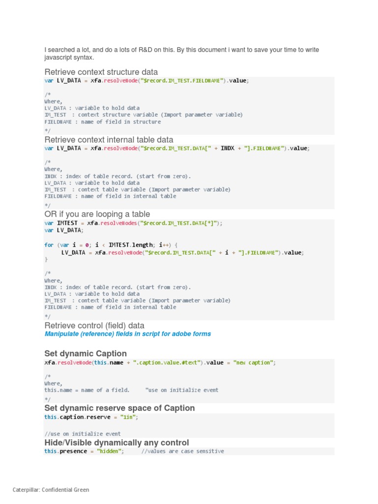 JavaScript Syntax for Adobe Forms | PDF | Typefaces | Computer Programming