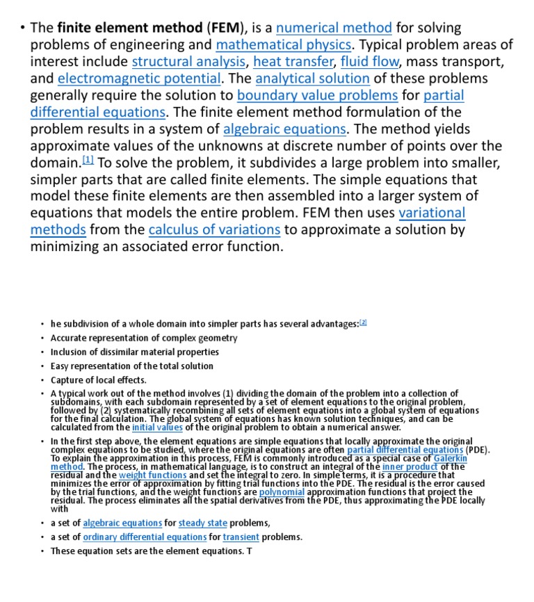 Fem by Halesh | PDF | Finite Element Method | Partial Differential Equation