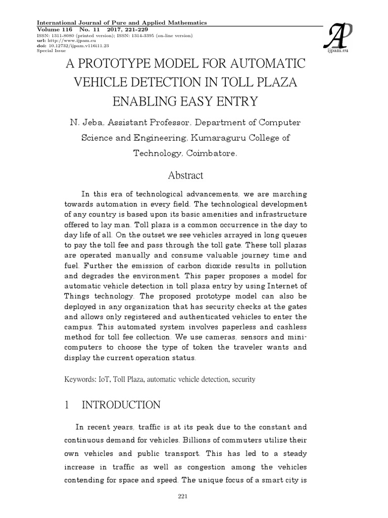 Toll Plaza Pdf Toll Road Automation