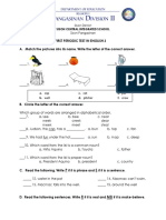 Sison Central Integrated School First Periodic Test in English 3