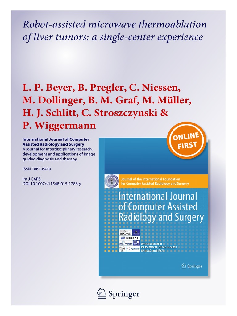 Robot-Assisted Microwave Thermoablation of Liver Tumors: A Single ...