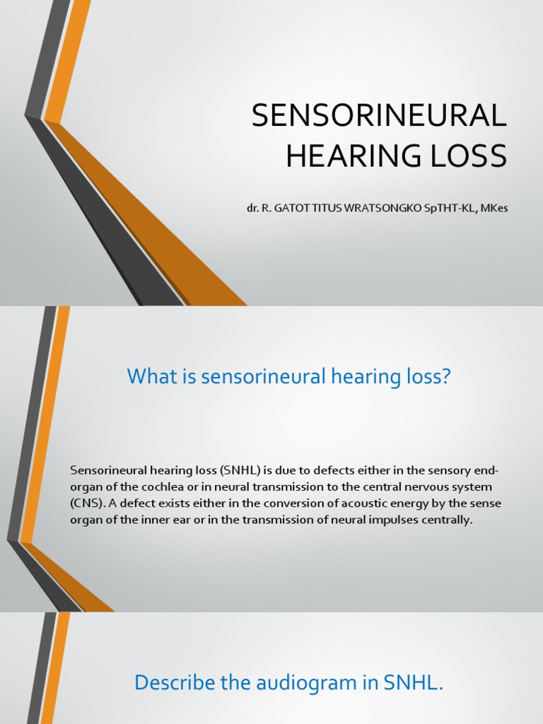 Understanding Sensorineural Hearing Loss | PDF | Hearing Loss | Hearing