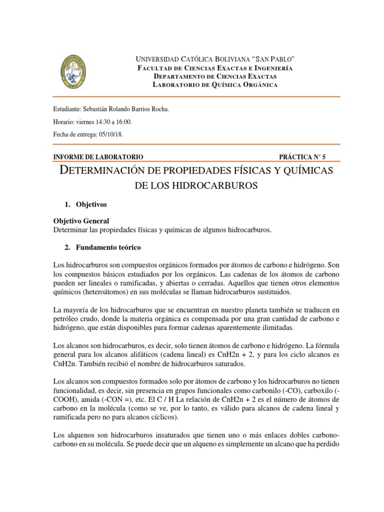 Determinacion de Propiedades Fisicas de Los Hidrocarburos