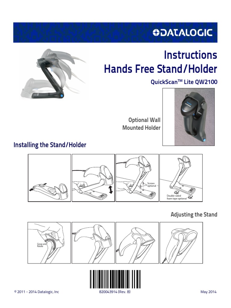 Instructions Accessory Datalogic QuickScan Lite QW2100 EN PDF | PDF ...