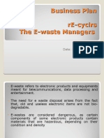 Business Plan Re-Cyclrs The E-Waste Managers