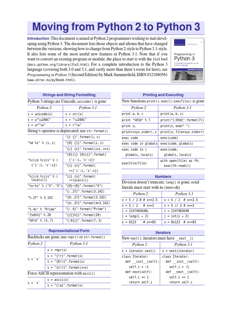 Python 2 Python 3 | PDF | Python (Programming Language) | String ...