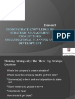 Demonstrate Knowledge of Strategic Management Concepts For