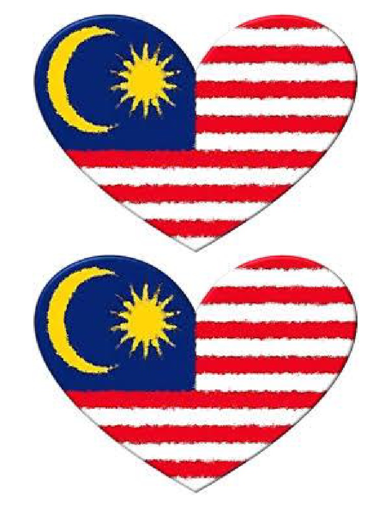 Bendera Malaysia Bentuk Love - Anti Vuvuzela