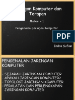 Mata Kuliah Jaringan Komputer Dan Jaringan Terapan, Materi 1 Pengenalan Jaringan Komputer