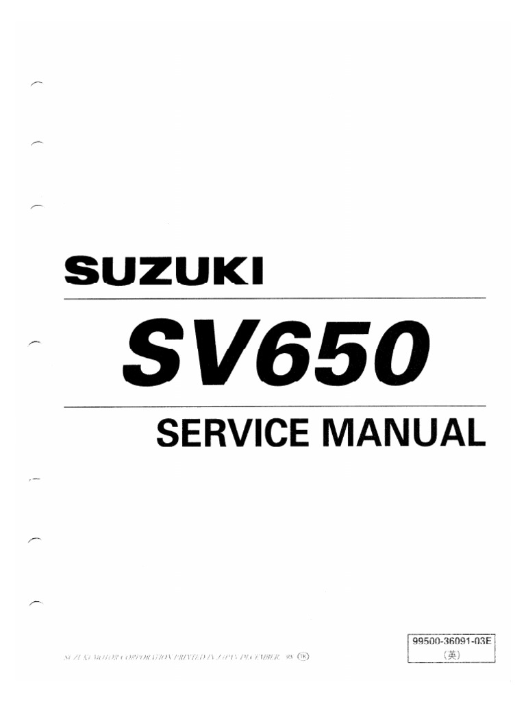 2001 SUZUKI SV650 SERVICE MANUAL PDF visual data 4