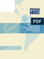 Propuesta de Protocolo para La Prevención y Protección de Periodistas en México