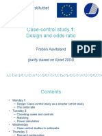 Case-control study design and odds ratio