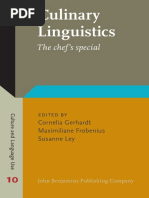Culinary Linguistics Linguistics Sociology