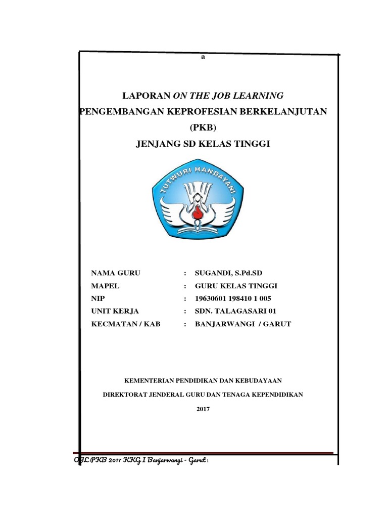 Contoh Laporan OJL PKB