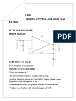 Active Filters-: First Order Low Pass and High Pass Filters