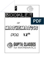 DPP Booklet for 12th Mathematics - Solutions and Answers