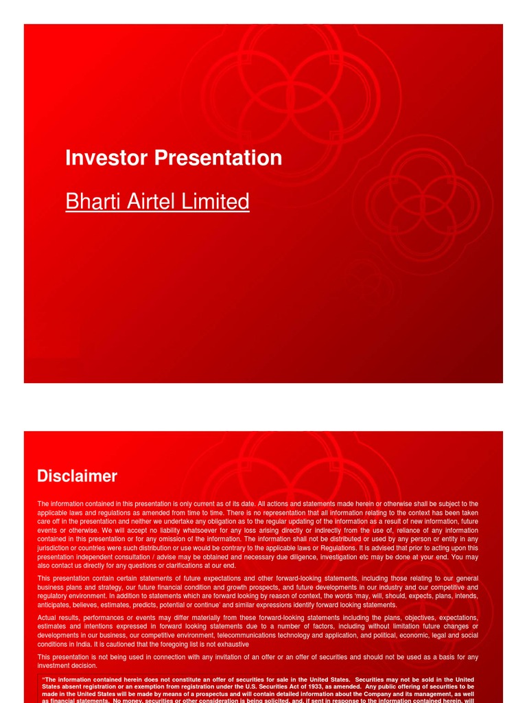airtel investor presentation 2022