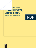 Euripides Hekabe - Edition Und Kommentar - Matthiessen PDF