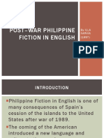 POST-war Philippine Fiction in English