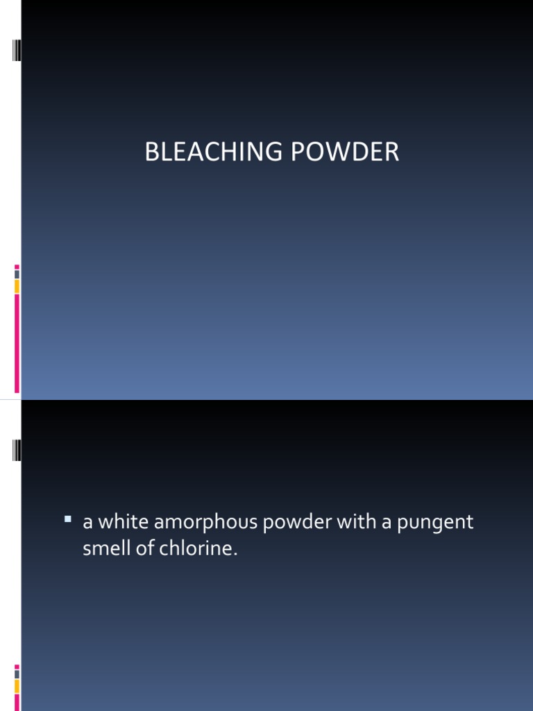 Uses and Properties of Bleaching Powder | PDF