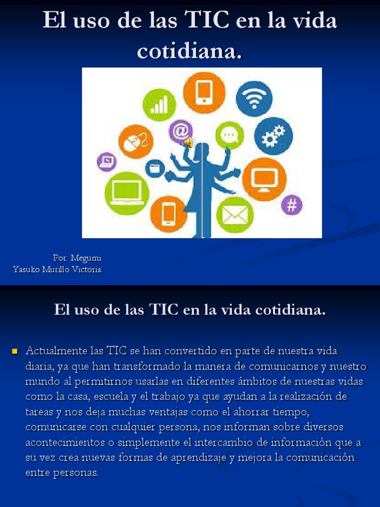 El Uso de Las TIC en La Vida Cotidiana | PDF | Tecnología de ...