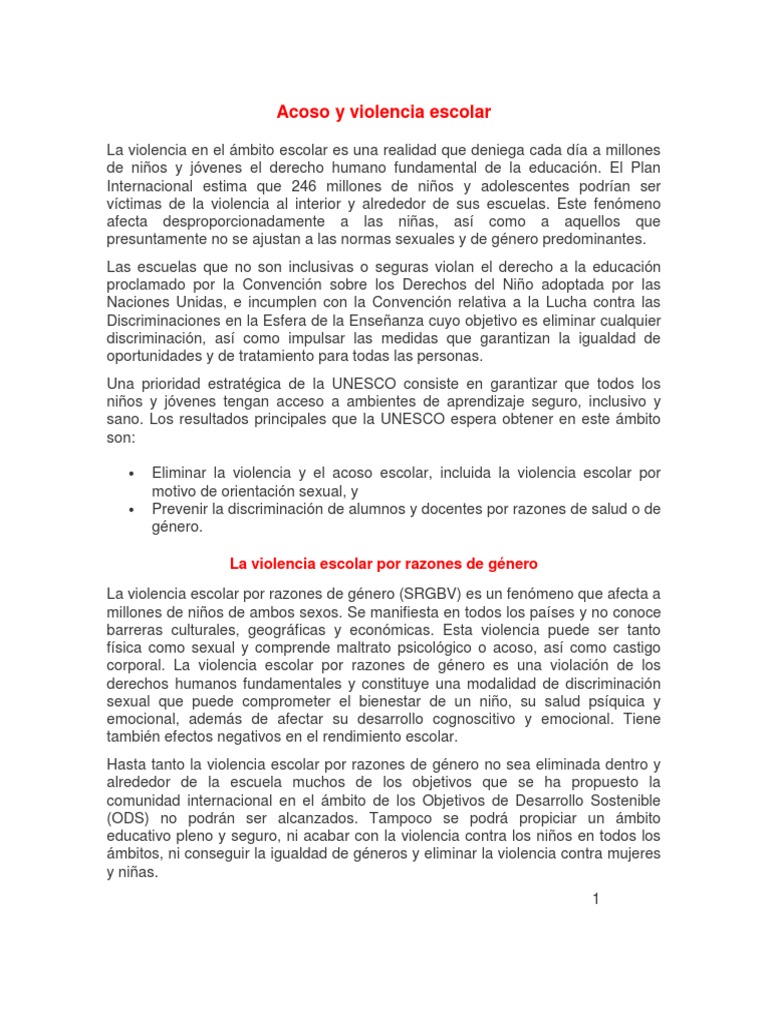 Prevención de la violencia escolar | PDF | Violencia | Discriminación