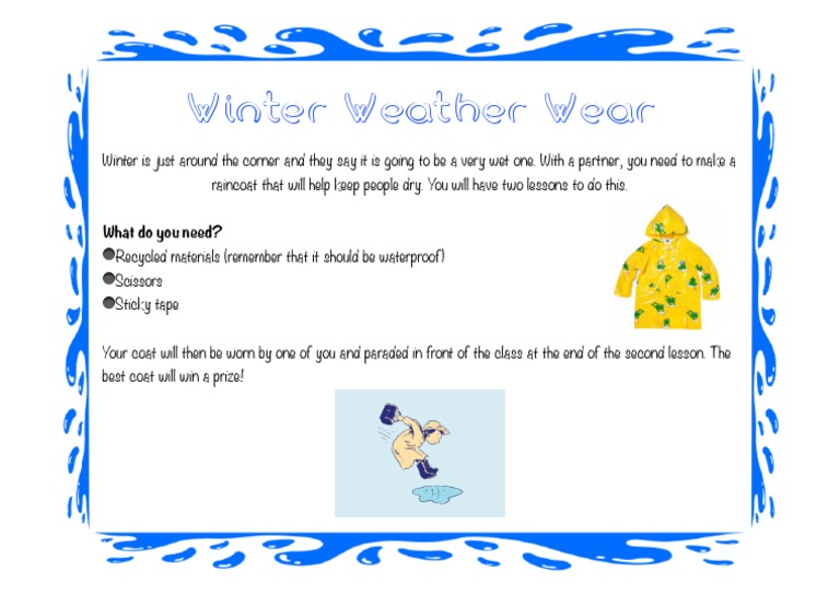 Kids' Raincoat Craft Project | PDF | Language Arts & Discipline | Home ...