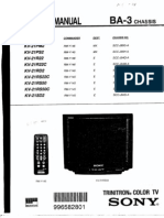 SONY KV-21PM2 21PS2 21R22 21RD2 21RS22C 21RS50 21SD2 Chassis BA-3 SvcMnls