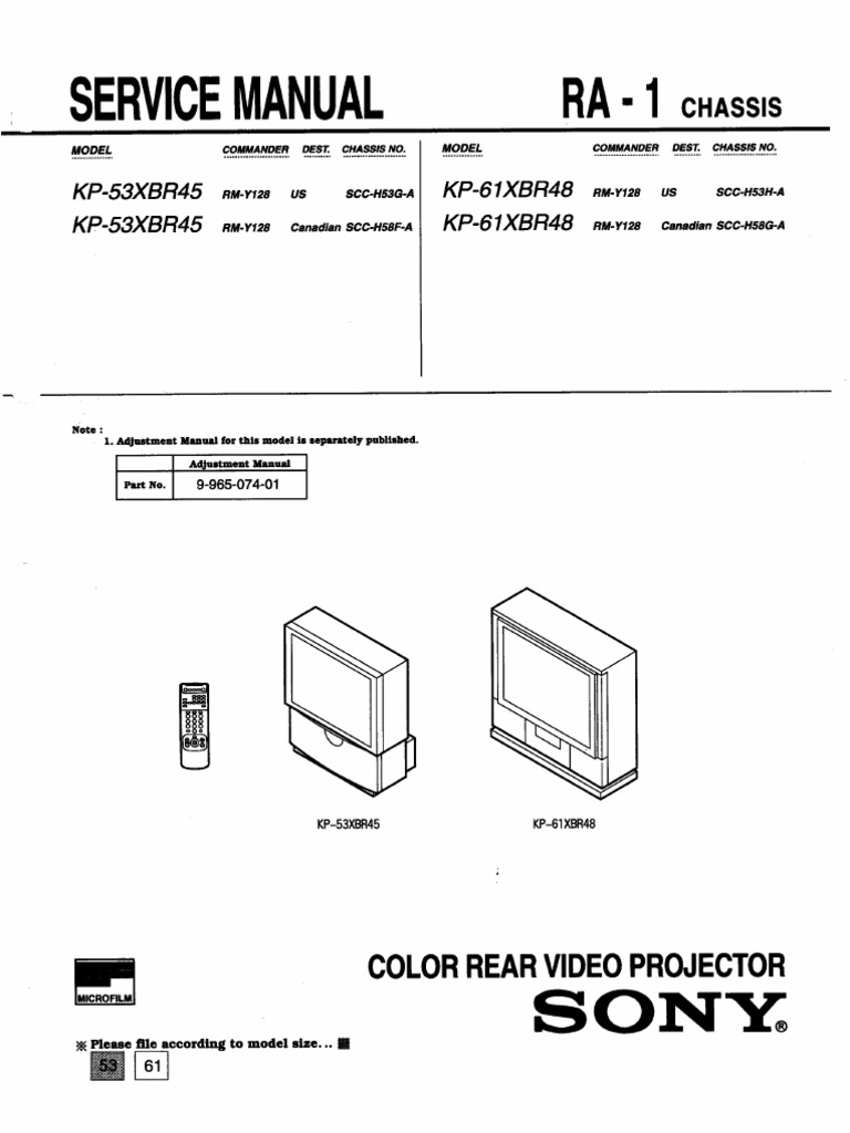 emi Sony KP-53XBR45 SM | PDF | Science & Mathematics
