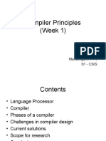 Compiler Principles (Week 1) Lecture