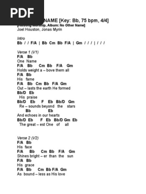 No Other Name Key Of Hillsong Worship Pdf